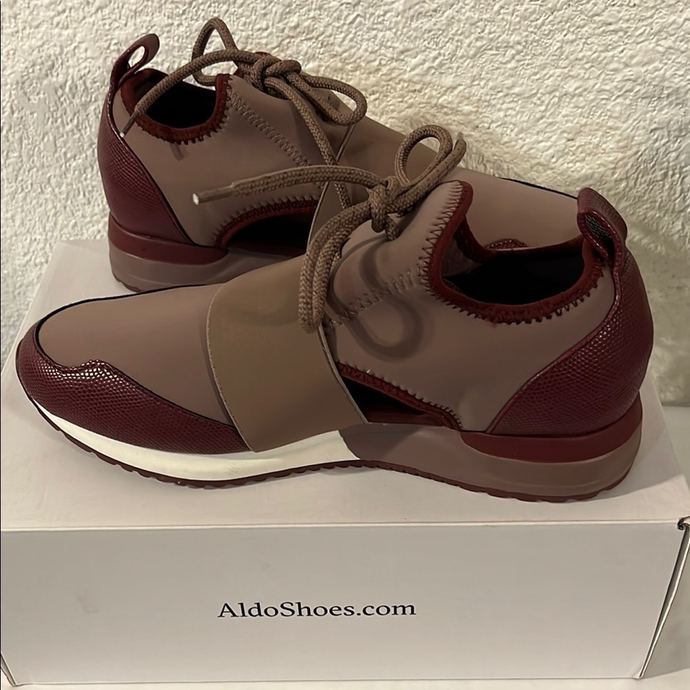 Aldo Brown Sneakers with Sporty Lace-Up Design
